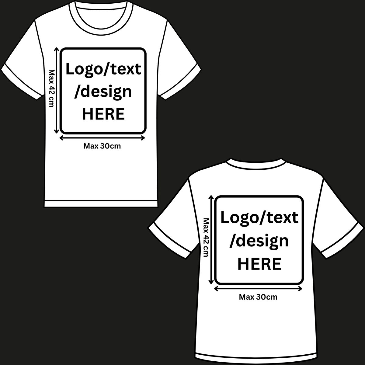 Customised T-Shirt, Front & Back Print