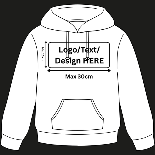 Customised Hoodie, Front Print Only
