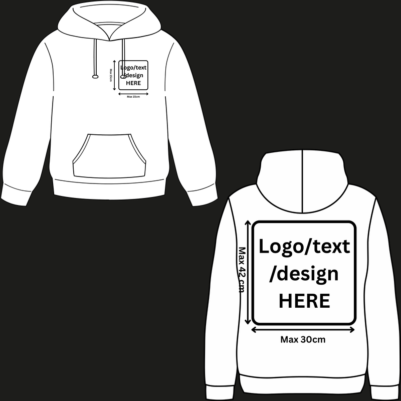 Customised Hoodies, Front & Back Print