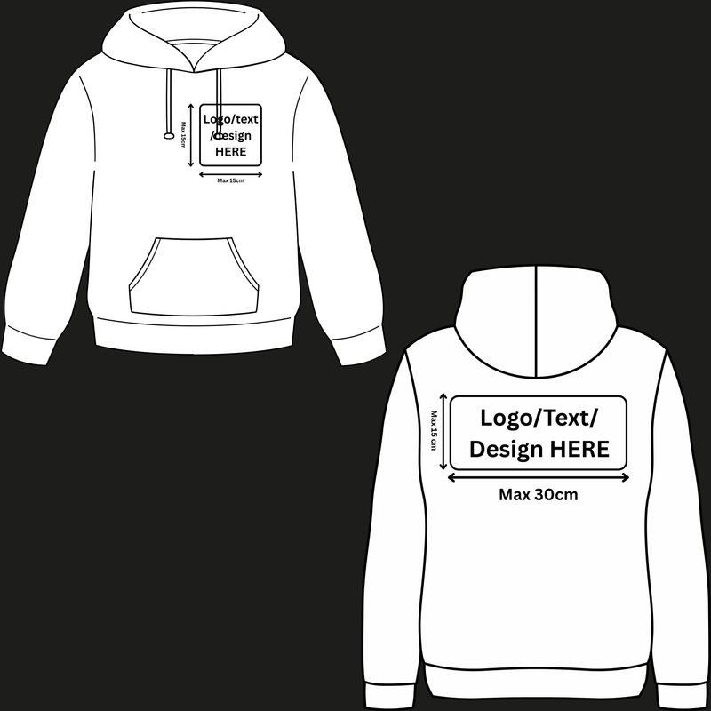 Customised Hoodies, Front & Back Print
