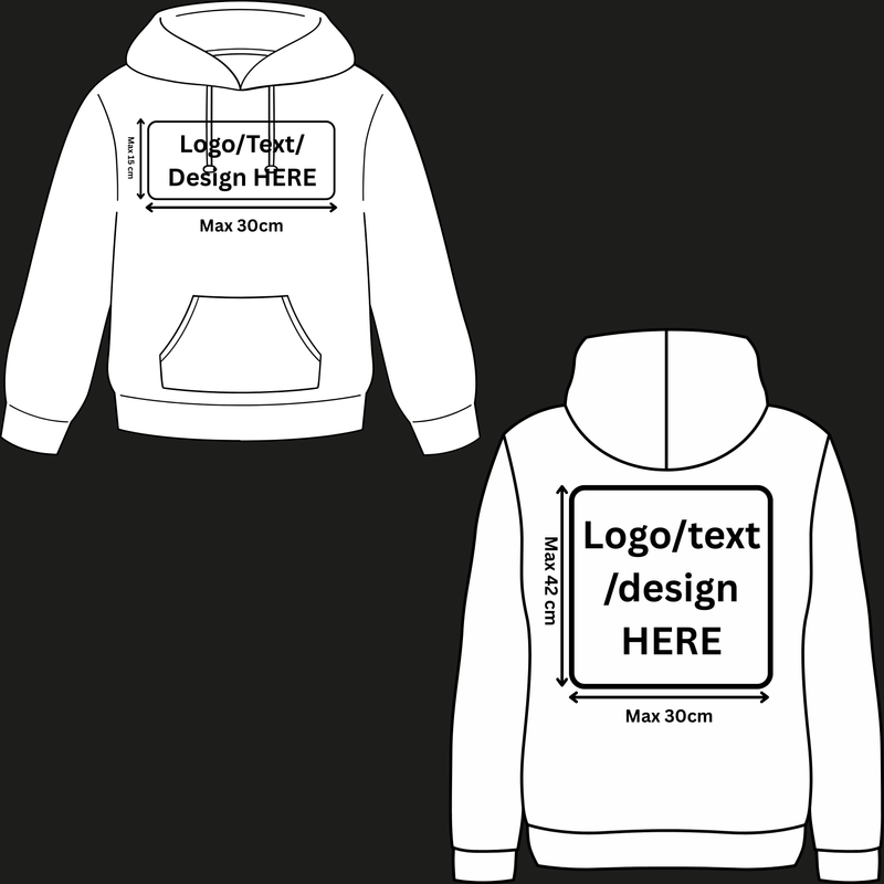 Customised Hoodies, Front & Back Print