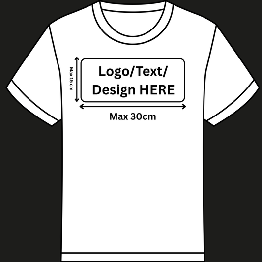 Customised T-Shirt, Front Print Only
