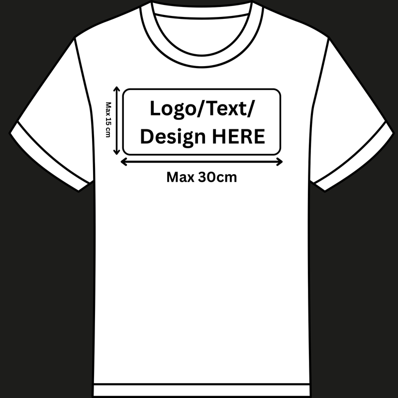 Customised T-Shirt, Front Print Only