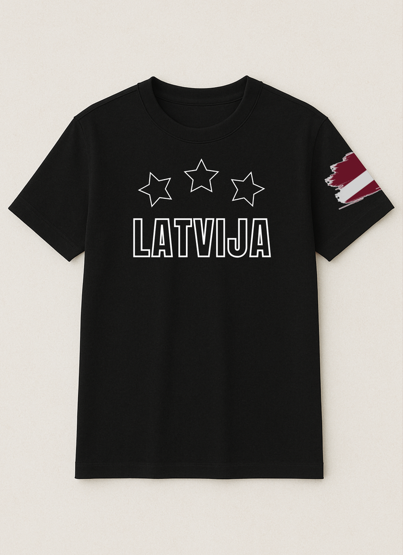 Latvijas Fanu T-krekls - 3 Zvaigznes