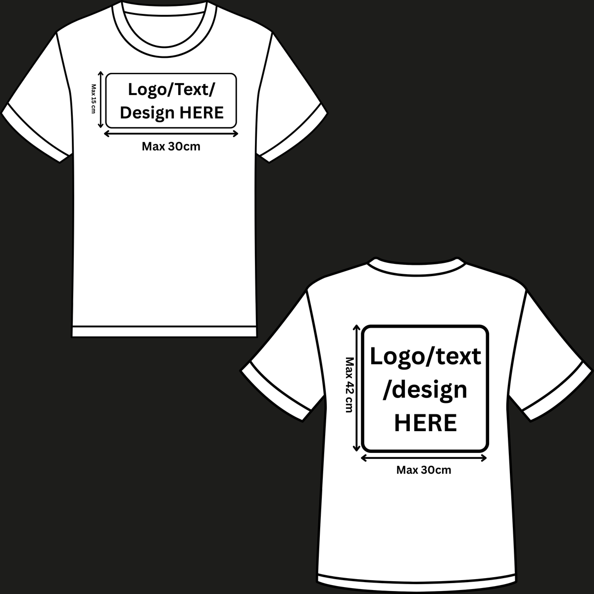 Customised T-Shirt, Front & Back Print