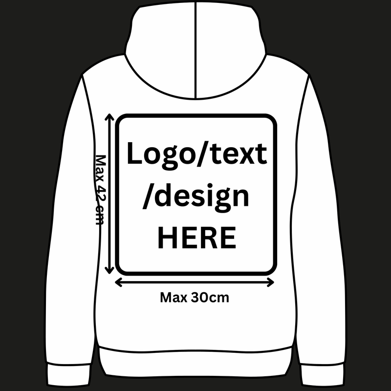 Customised Hoodie, Back Print Only