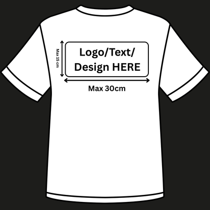 Customised T-Shirt, Back Print Only