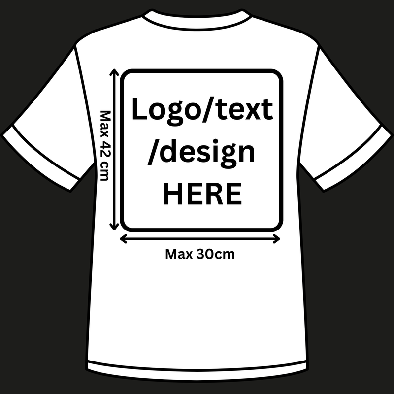 Customised T-Shirt, Back Print Only