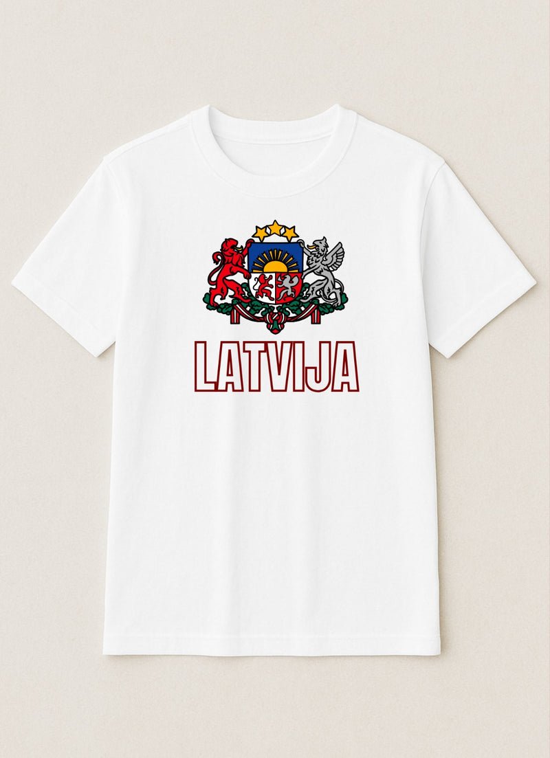 Latvijas Fanu T-krekls - Krāsas Ģērbonis