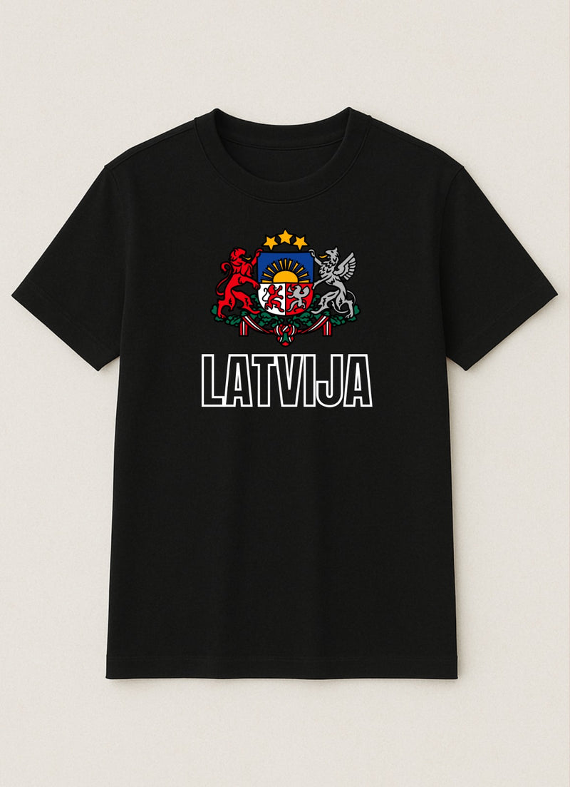 Latvijas Fanu T-krekls - Krāsas Ģērbonis