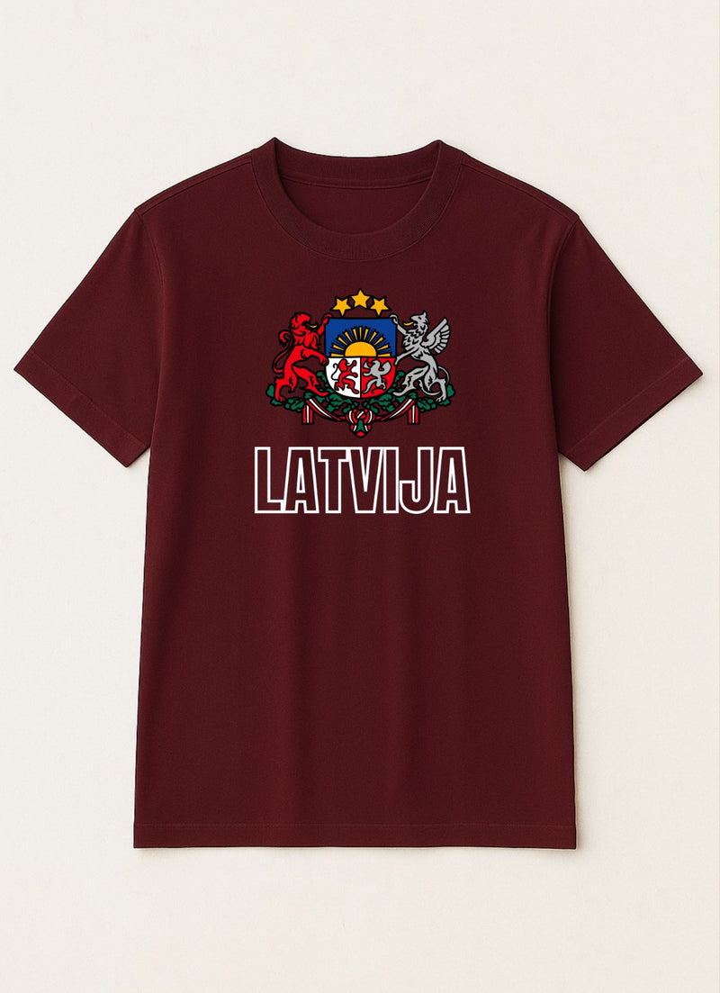 Latvijas Fanu T-krekls - Krāsas Ģērbonis