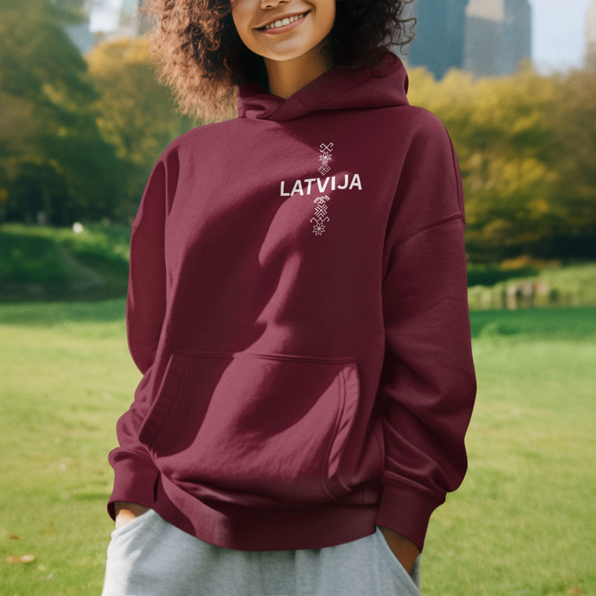 Latviešu zīmes - Latvian Symbols Hoodie
