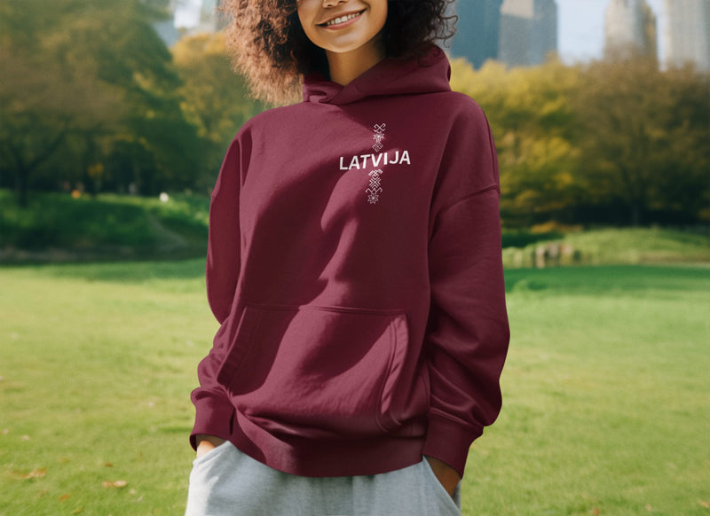 Latviešu zīmes - Latvian Symbols Hoodie