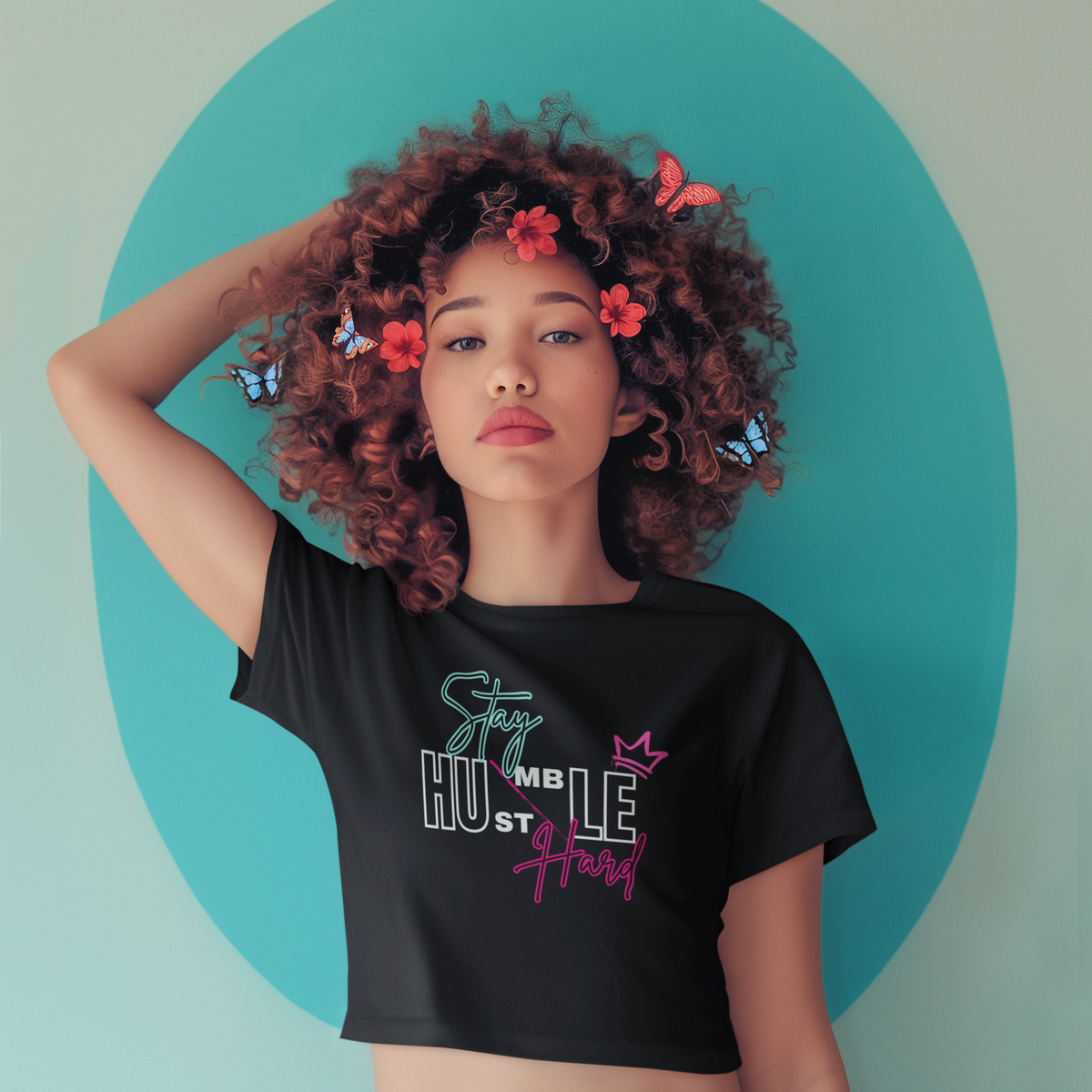 Stay Humble, Hustle Hard Crop/Tank Top