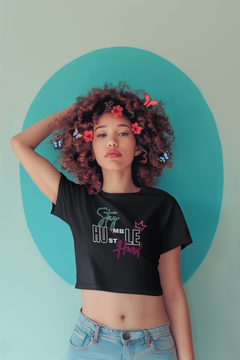 Stay Humble, Hustle Hard Crop/Tank Top
