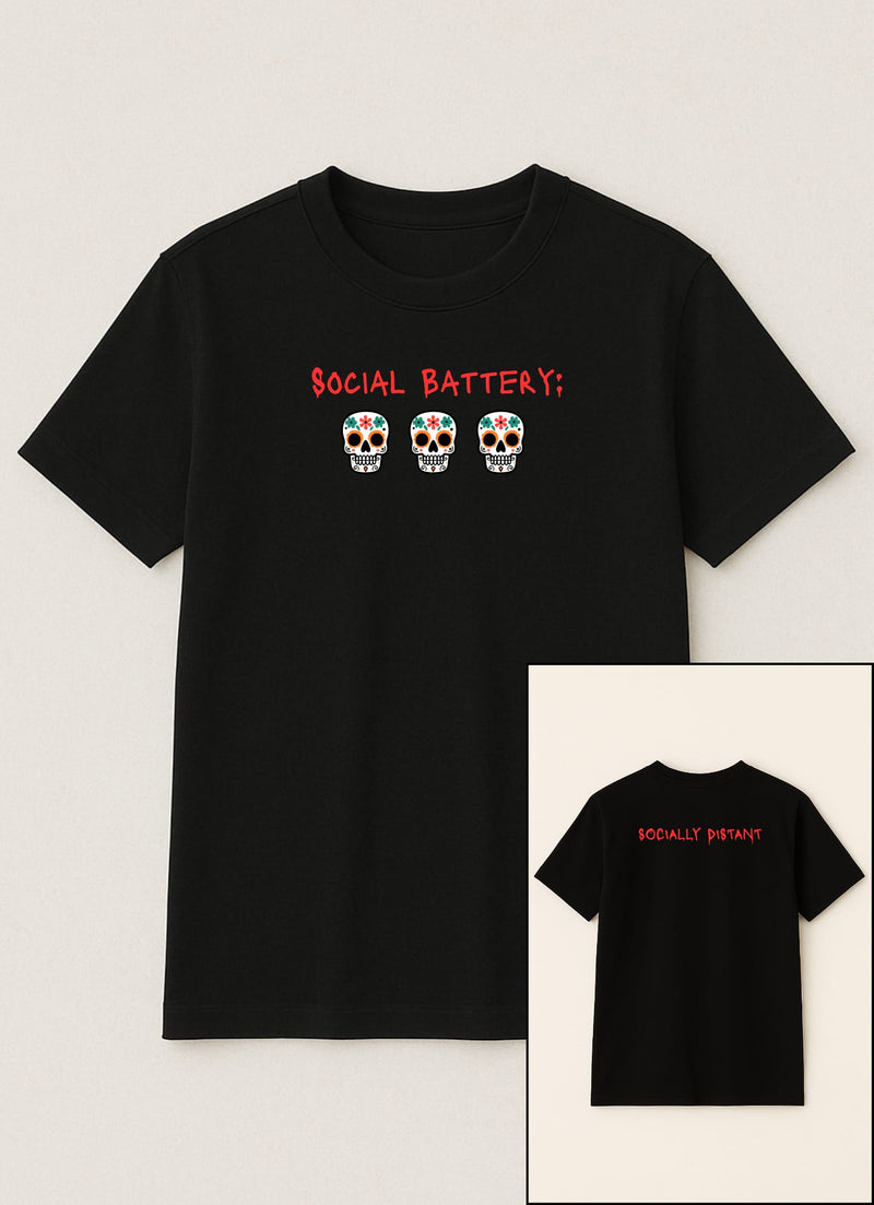 Social Battery - Dead! (skulls)