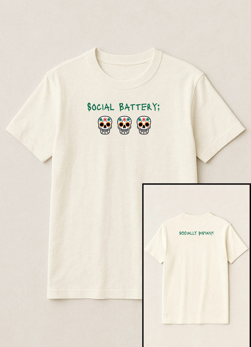 Social Battery - Dead! (skulls)